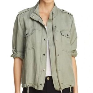Rails Collins Utility Jacket Sage Green Tencel Linen Jo Wilson Grey’s Large